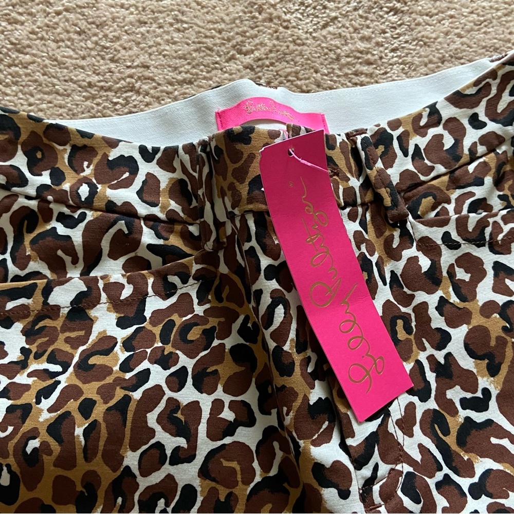 Lilly Pulitzer Kelly Stretch Pant Chocolate X Onyx My Favorite Spot New! - Picture 3 of 9